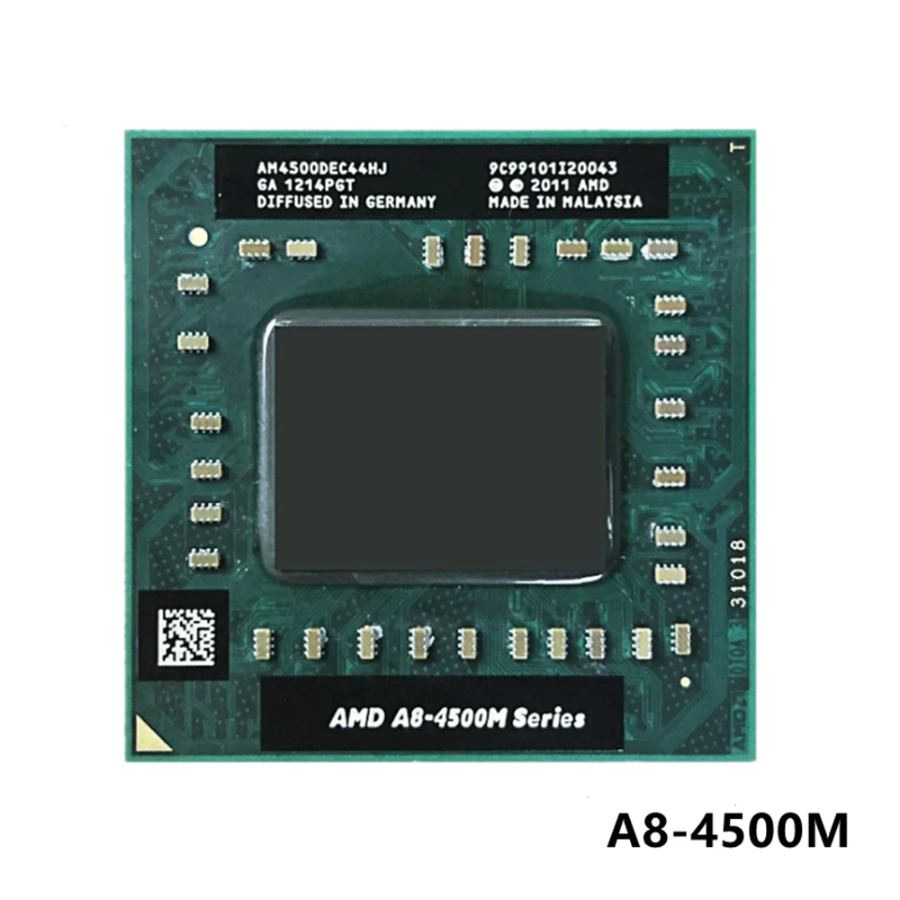 

AMD A8-Series A8-4500M A8 4500M 1.9 GHz Quad-Core Quad-Thread CPU Processor AM4500DEC44HJ Socket FS1