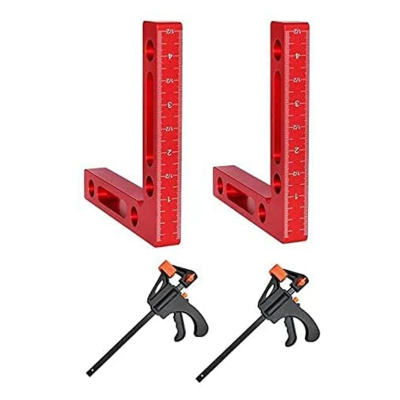 

90 Degree Positioning Squares 4.7 X 4.7(12X12cm) Right Angle Clamps Woodworking Carpenter Tool Corner Clamping Square