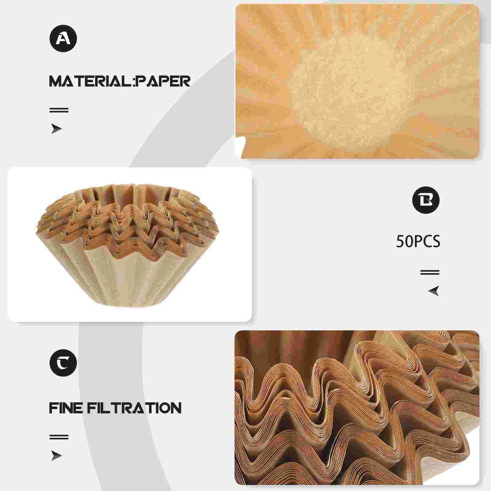 Капельный фильтр для кофе 50 шт. бумажные чашки торта ручной работы порошка