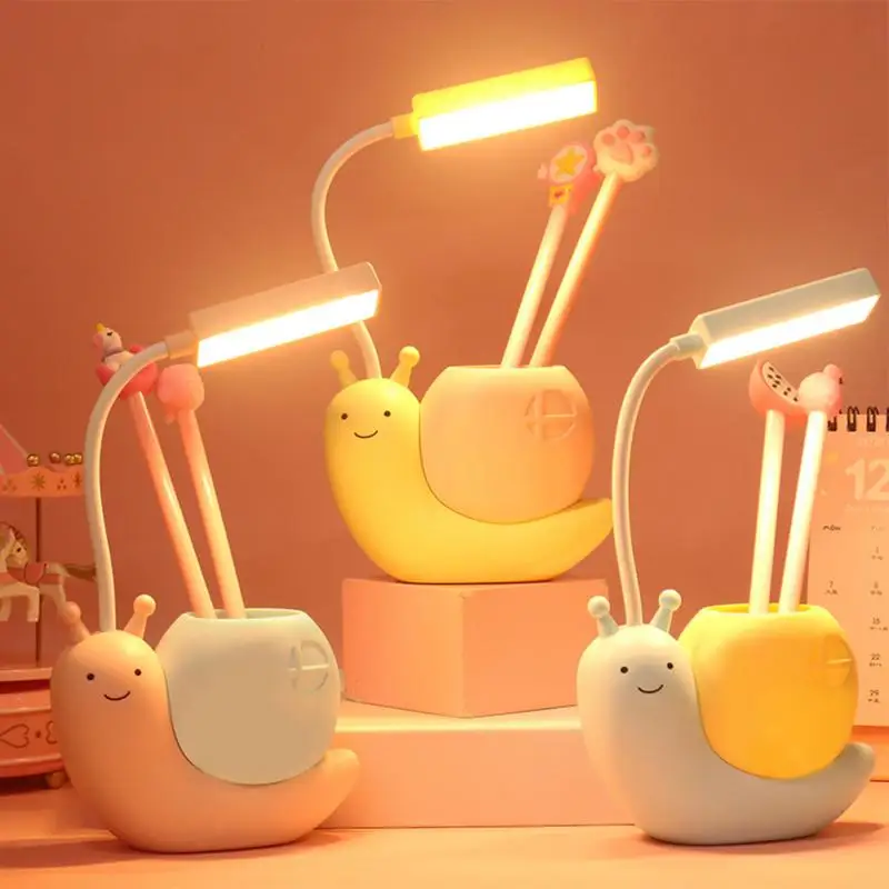 

Cute Cartoon Desk Lamp Multifunctional Pen Holder Eye Protective Colorful Night Light For Bedroom Bedside Reading Pencil Holder