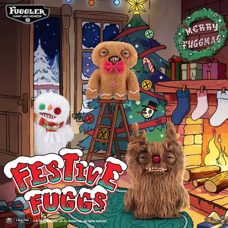 Фото Плюшевая игрушка Fuggler: Забавный уродливый монстр из серии Fuggs, милый снеговик, мягкая плюшевая кукла, плюшевые животные, рождественский подарок №3