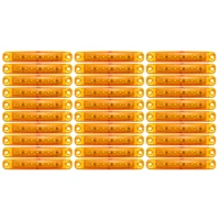 30 pcs 12v 24v 9 led car side marker indicator lights clearance lamp for auto bus truck lorry boat amber