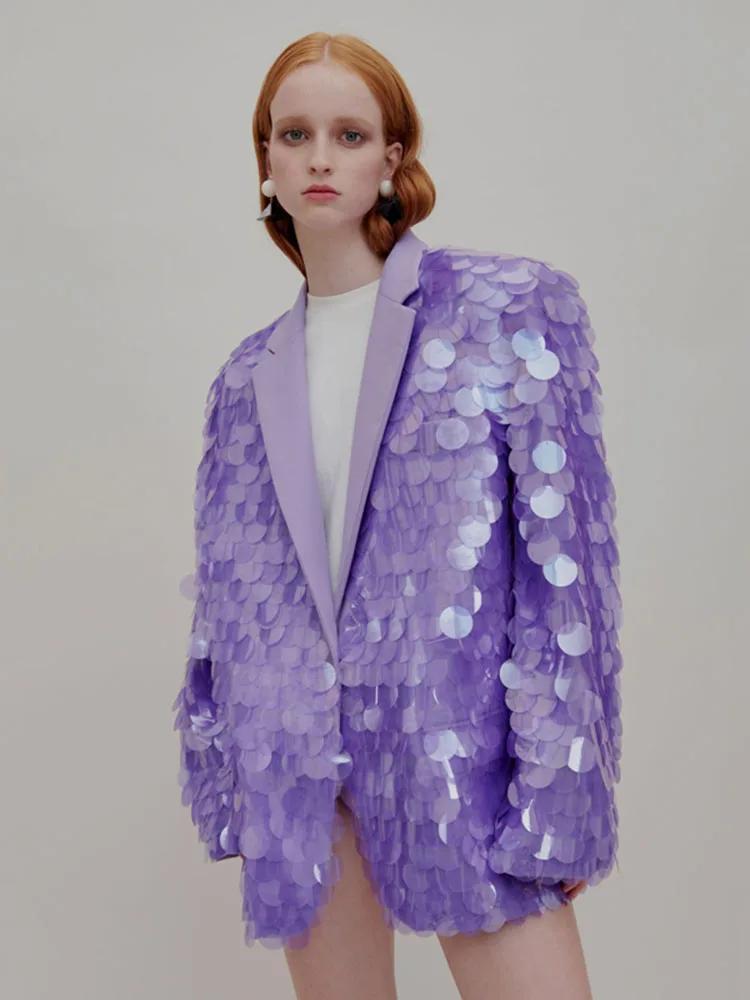 

2023 новейший дизайнерский Женский блейзер с блестками