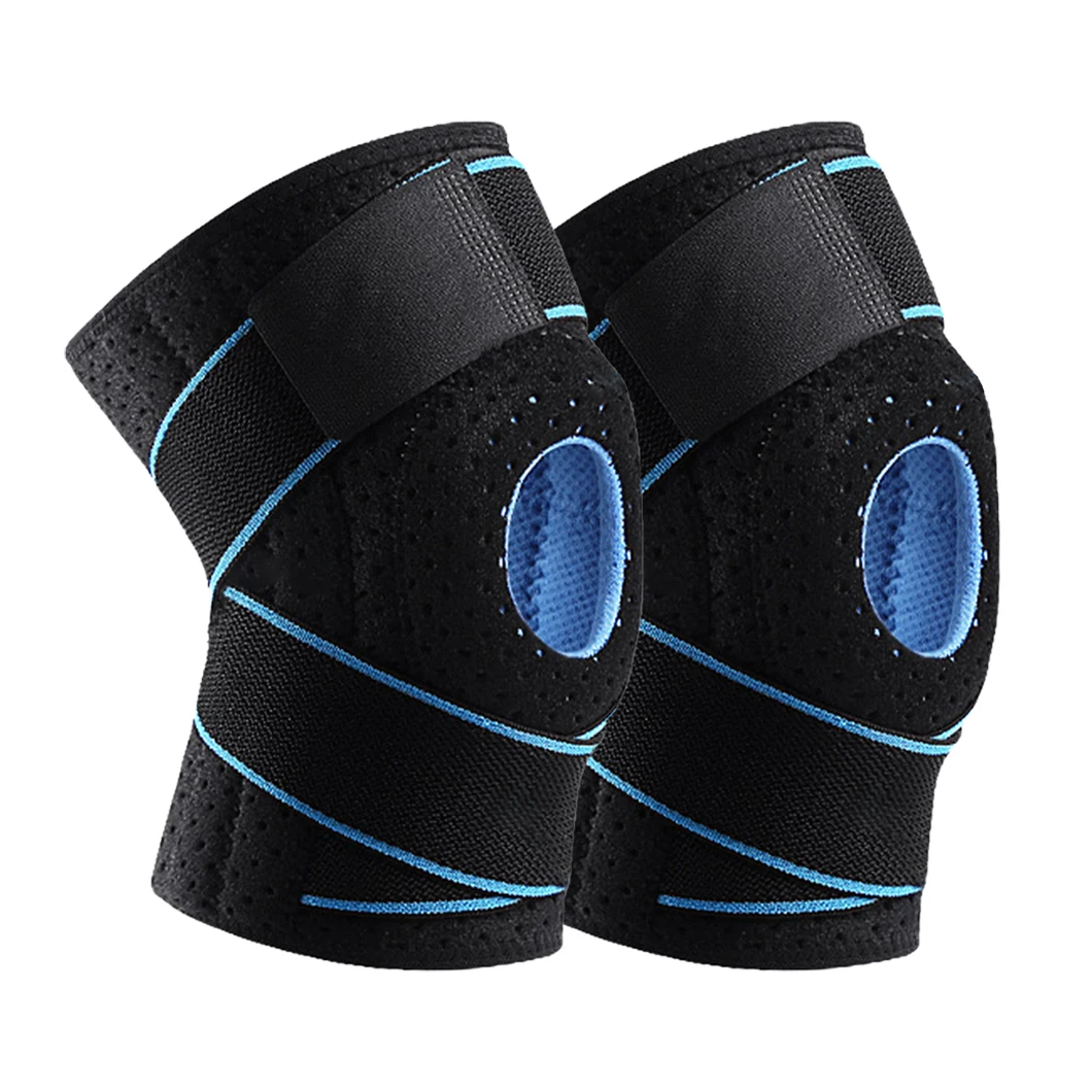 

2pcs Support With Side Stabilizers Cycling Arthritis Knee Brace Pain Running Adjustable Compression Pad Climbing Unisex Injury