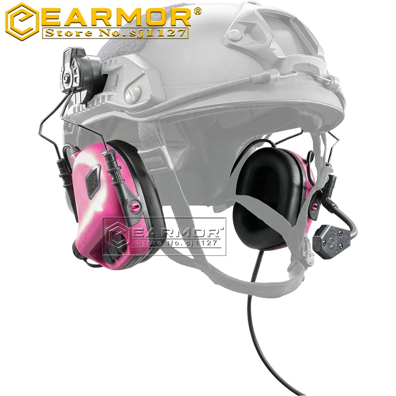 

EARMOR M32H MOD3 Military Tactical Headset RAC Rail Adapter Set Noise Canceling Aviation Communication Softair Headphones