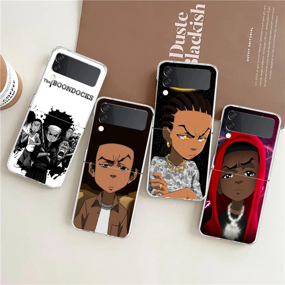 

The Boondocks Hard PC Phone Case For Samsung Galaxy Z Flip 4 Transparent Cover For Galaxy Z Flip 3 Foldable Shockproof Case Capa