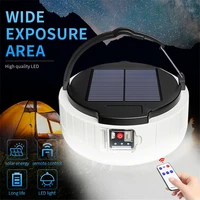 pamnny led solar camping light outdoor tent lamp usb rechargeable portable lanterns emergency night market lights for bbq hiking