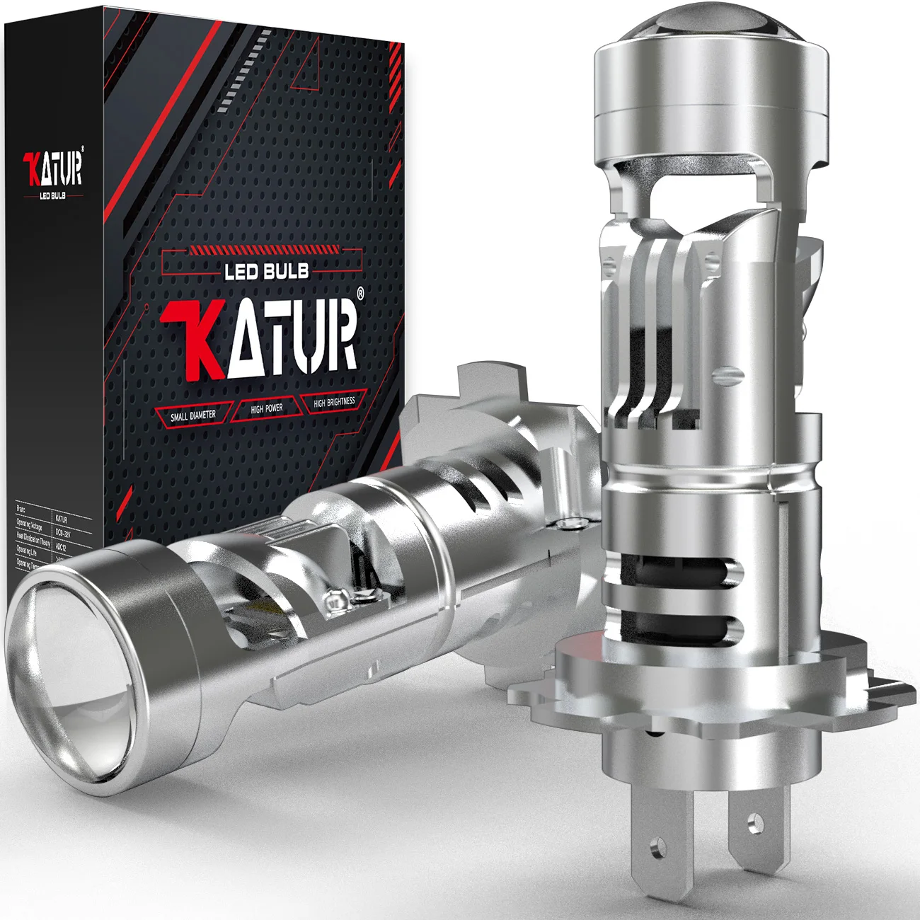 

Katur 2 шт. светодиодные автомобильные фары H7 с линзой-проектором, Canbus, высокая мощность 55 Вт, замена H7, дневные ходовые огни (ДХО) с вентилятором