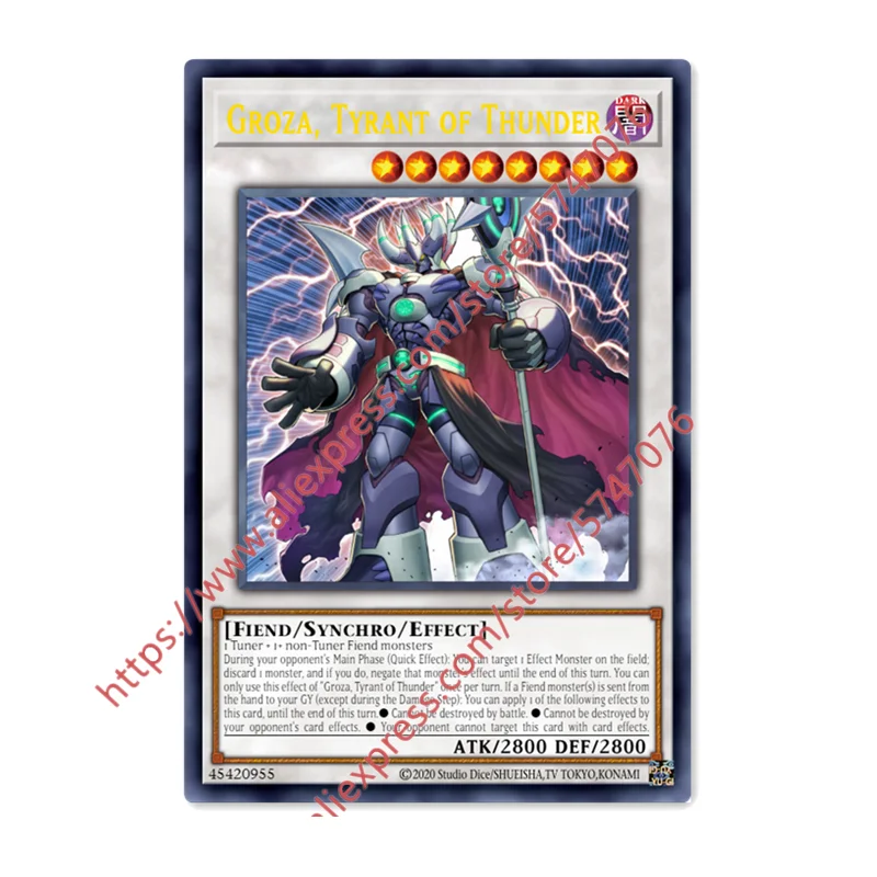 

Yu Gi Oh Groza, Tyrant of Thunder SR Japanese English DIY Toys Hobbies Hobby Collectibles Game Collection Anime Cards