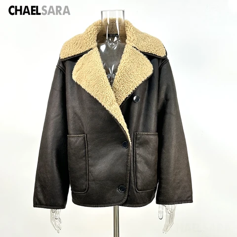 Женское пальто из искусственной кожи 2026