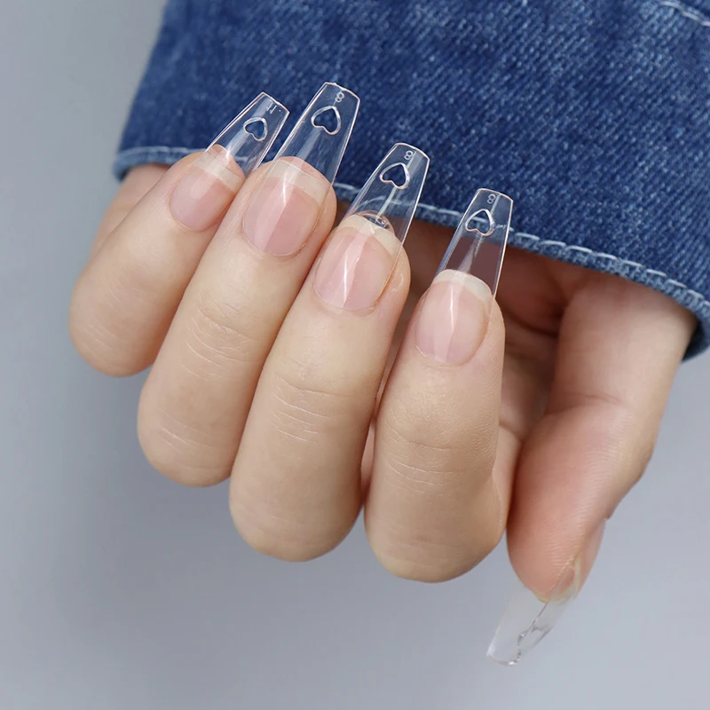 

Clear Full Cover Artificial Nail Square Coffin Oval Almond Stiletto Oval Tips Frost Press On Gel Nails Extension 120pcs/240pcs