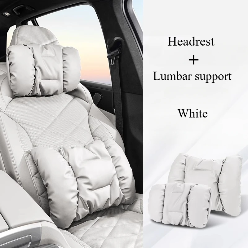 

Усовершенствованный сенсорный пузырьковый хлопковый автомобильный подголовник, противоскользящая кожаная подушка для шеи и поясная подушка, набор подушек для удобных путешествий