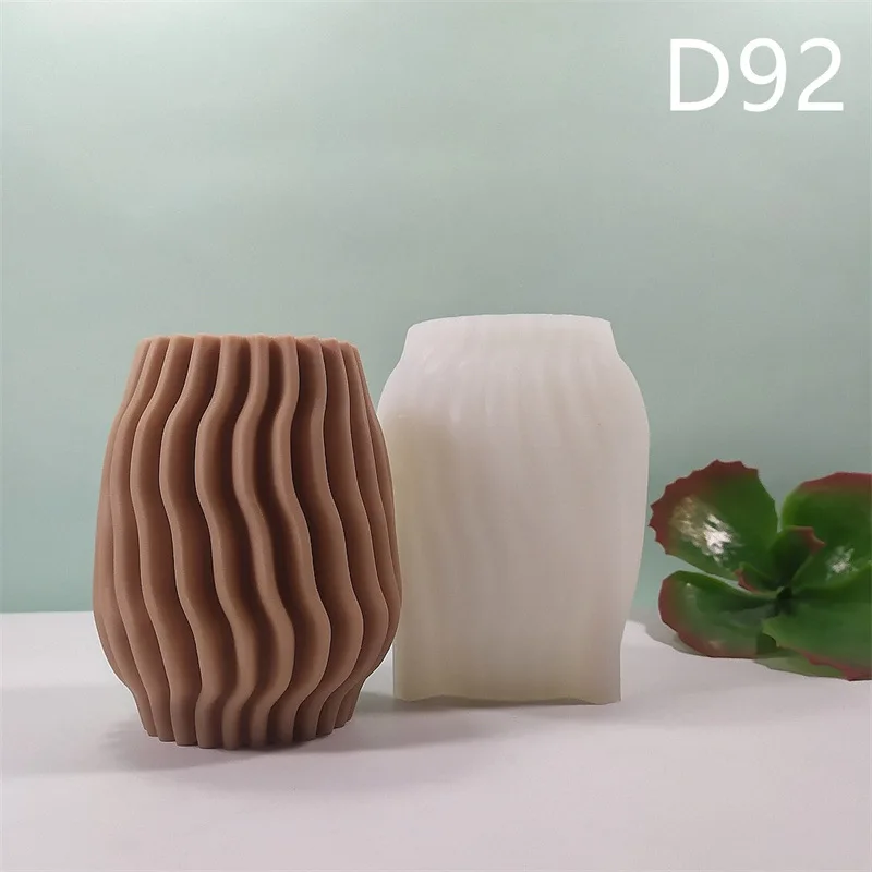 

Striped Cylinder Candle Silicone Mold for Handmade Chocolate Decoration Gypsum Aromatherapy Soap Resin Candle Silicone Mould