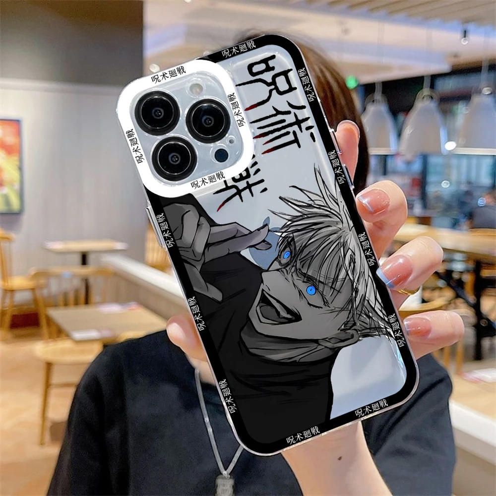 Фото Оригинальный чехол для телефона Jujutsu Kaisen для Motorola Moto G9 G22 G32 G53 G30 G71 G72 G73 Edge 40 Pro, мягкая прозрачная задняя крышка из ТПУ №3