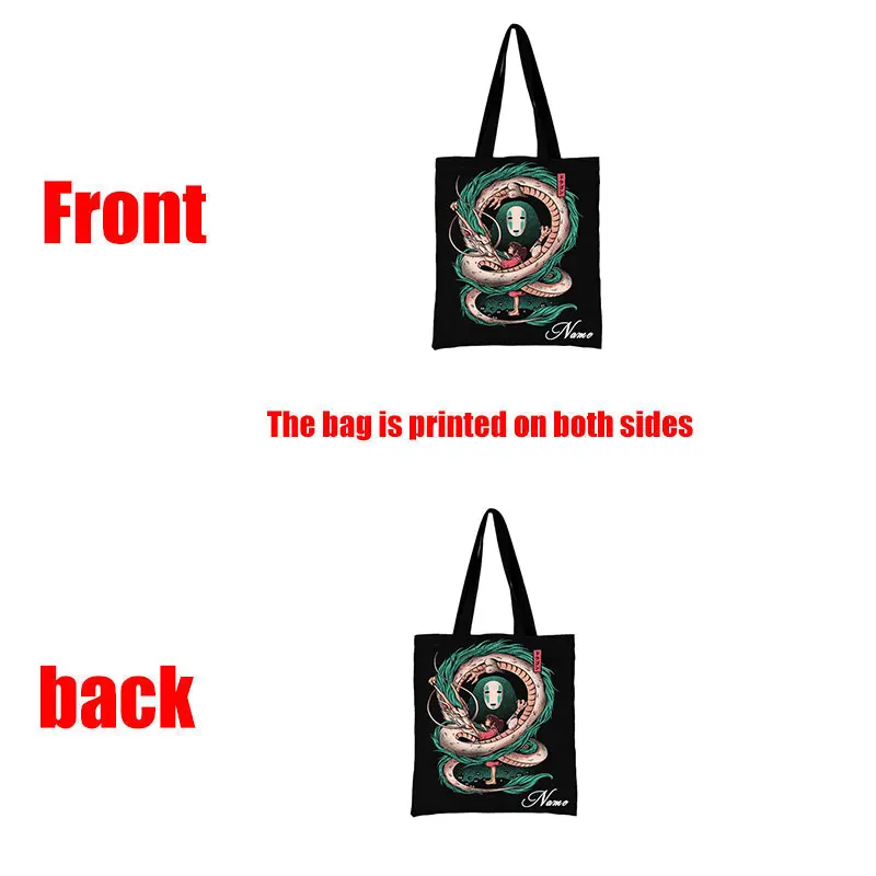 Многоразовые тканевые сумки Totoro для покупок продуктовая сумка Хлопковая