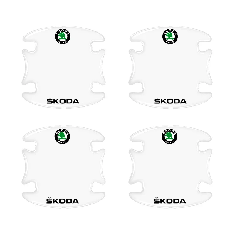 

Дверная чаша автомобиля, защитные наклейки от царапин, автомобильная защитная полоса от столкновений для Skoda Octavia Superb Rapid Kodiaq Karoq