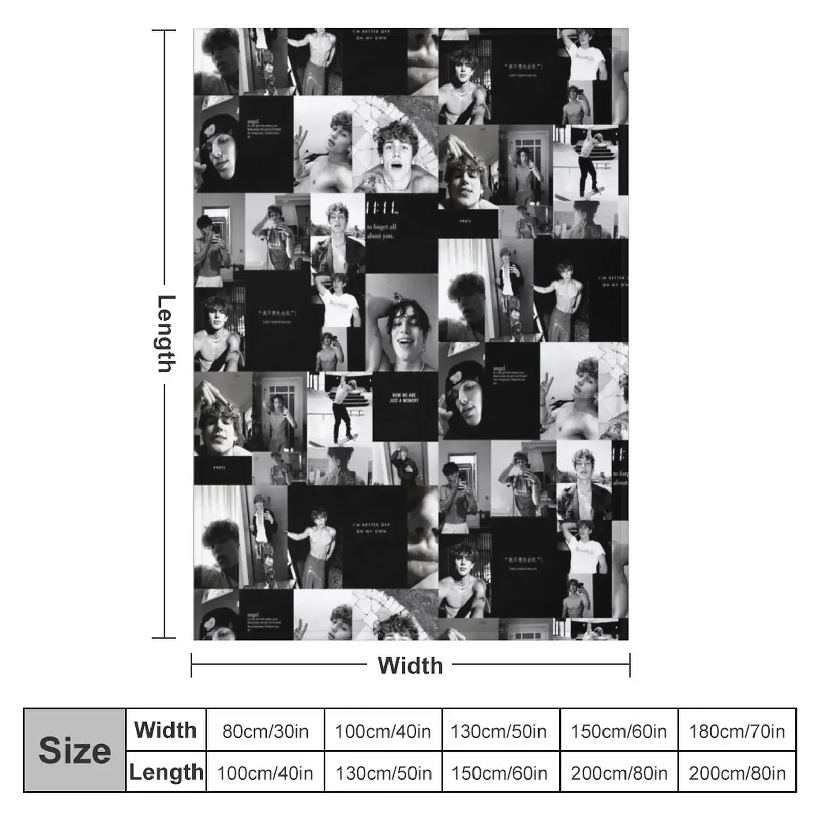 Стильное одеяло bnw с коллажем Vinnie Hacker декоративное и пледы одеяла