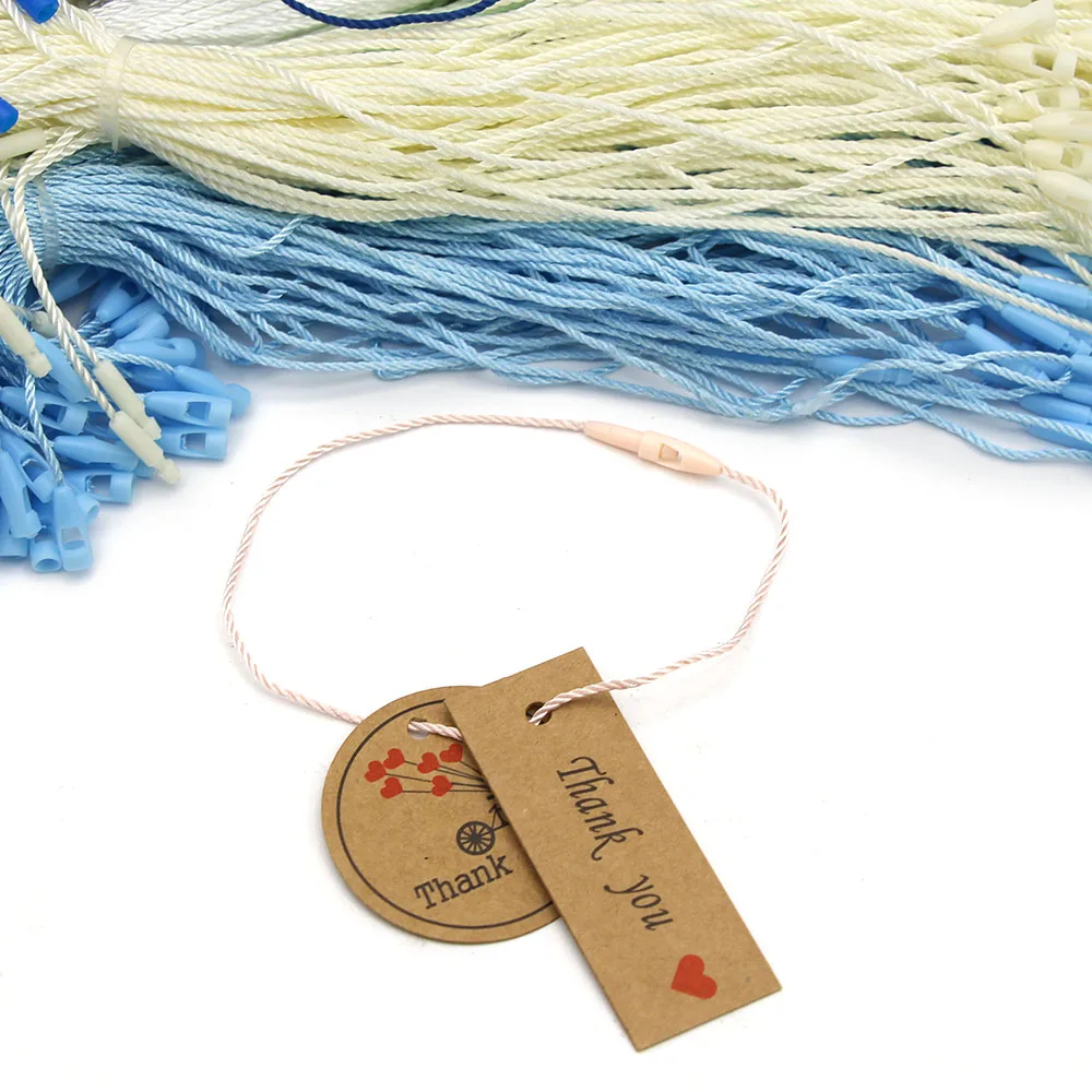 100 шт. ярлыки для веревки из полиэстера ручной работы пластиковые бирки бусин