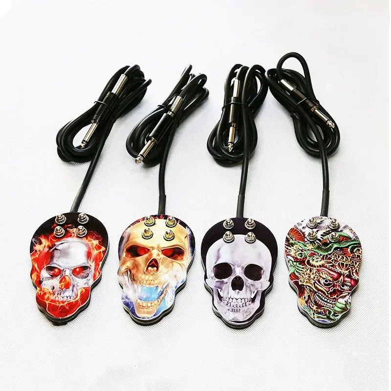 Ножной переключатель для татуировки из нержавеющей стали красочная печать блок