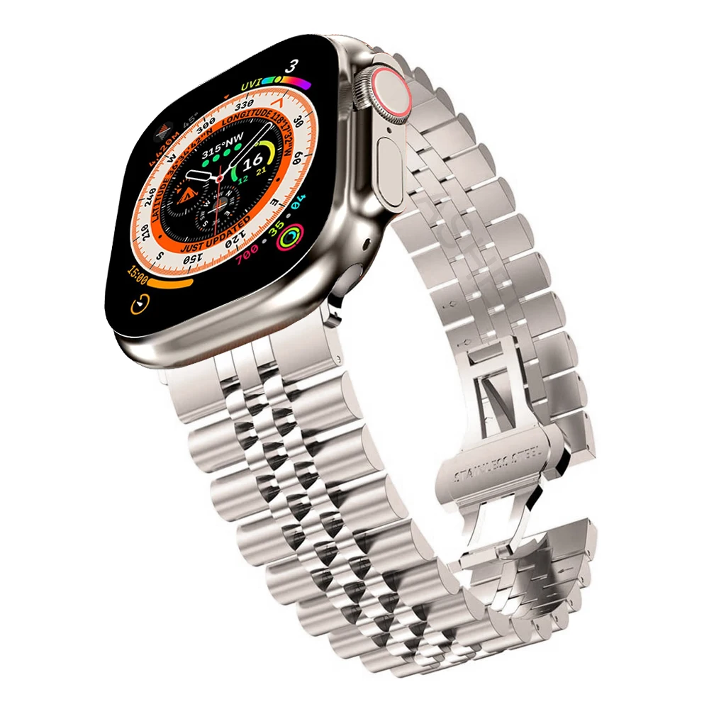 

Bracelet for apple watch ultra band 49mm iwatch 8 7 45mm 41mm Stainless steel correa for apple watch 6 se 5 4 44mm 40mm 3 42mm