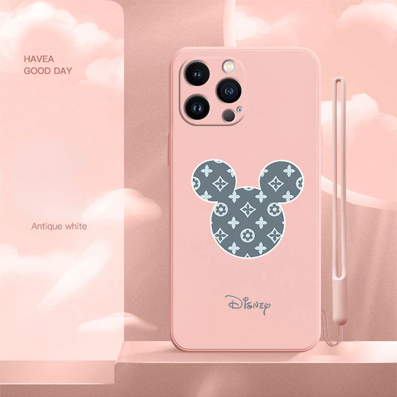 

Disney Cartoon Minnie Mickey Phone Case Cover for IPhone 13 12 11 Pro Max Mini X XR XS 8 7 Plus SE 2020 Shockproof Back Cover