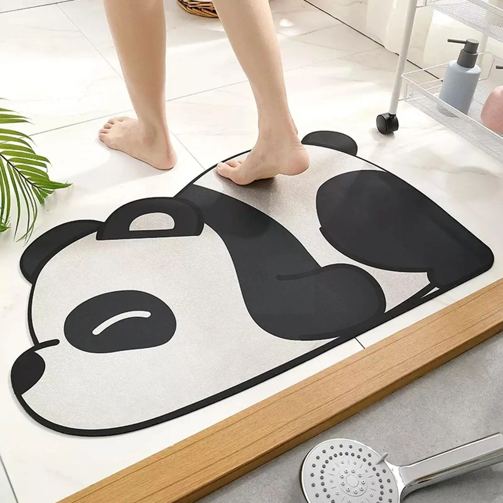 

Cute Dog Panda Super Absorbent Bath Mat, Cartoon Shower Quick-drying Mat Entrance Floor Anti-slip Mat Bathroom Mat, Bat I5y5