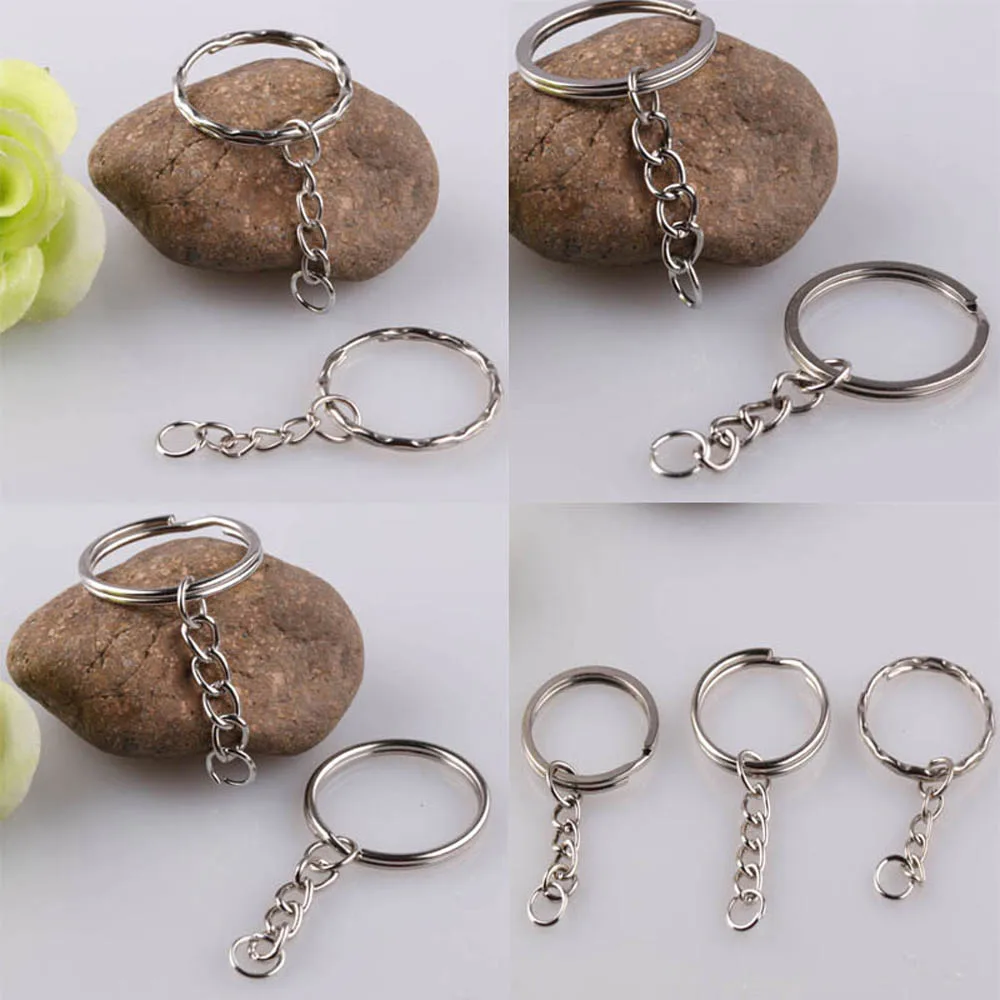

25mm Jewelry DIY Metal Split Ring Short Chain Keychain Keyring Key Fob