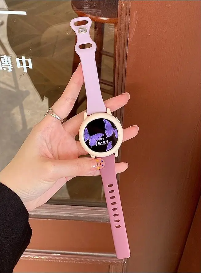 

Ремешок силиконовый для Samsung Gear Galaxy Watch 3 4Classic 5Pro Active, резиновая петля для Huawei GT Amazfit GTR42/47 мм, 20 мм 22 мм