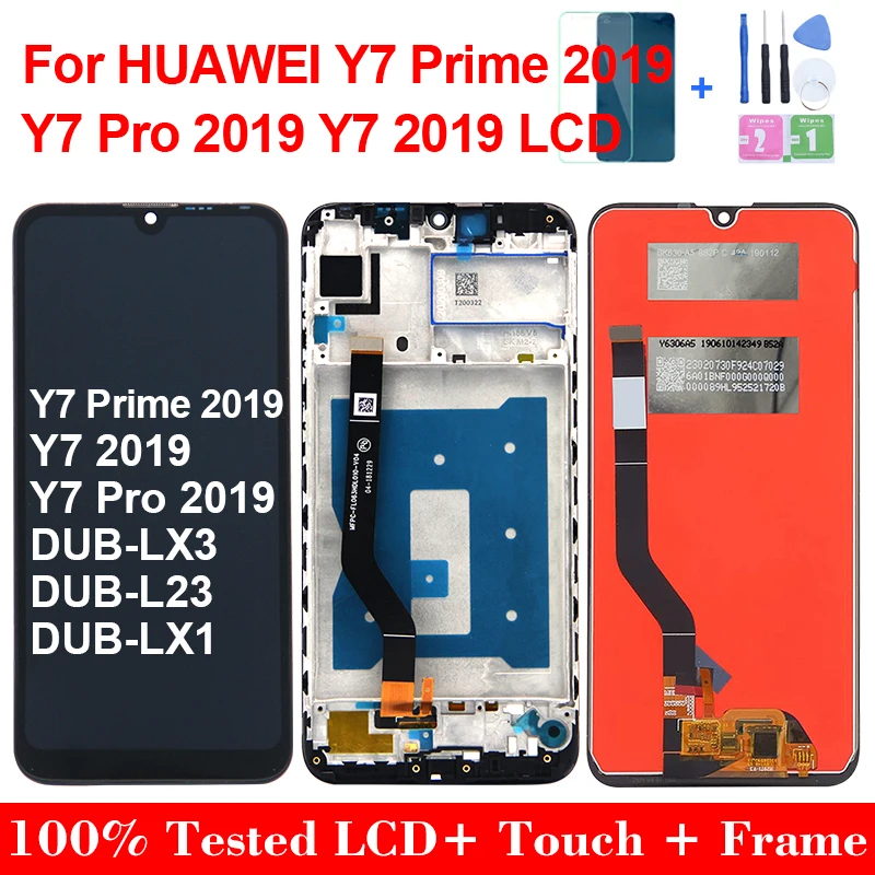 

6.26"OriginaFor Huawei Y7 2019 LCD Y7 Pro 2019 Display Touch Screen Replacement For Huawei Y7 Prime 2019 DUB-LX3 DUB-L23 DUB-LX1