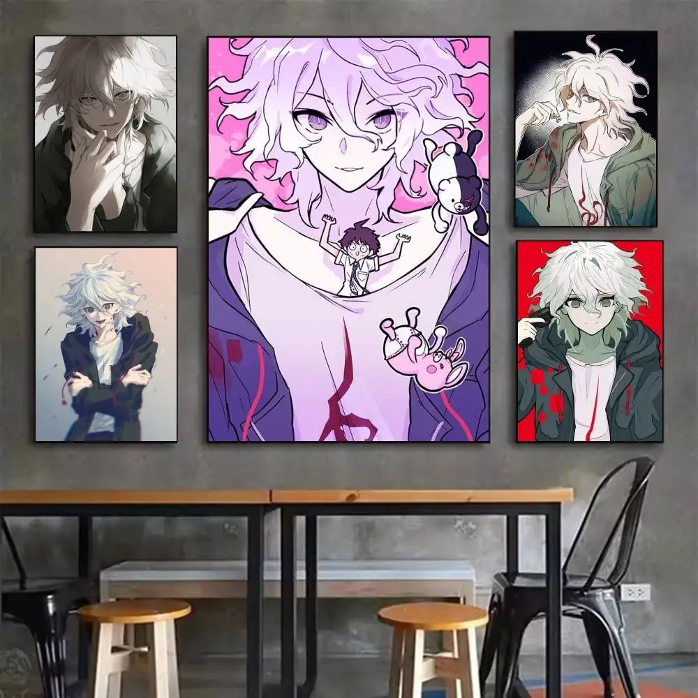 Фото Постер Nagito Komaeda Danganronpa, водонепроницаемая HD-наклейка на стену, самоклеящаяся, с принтом №1