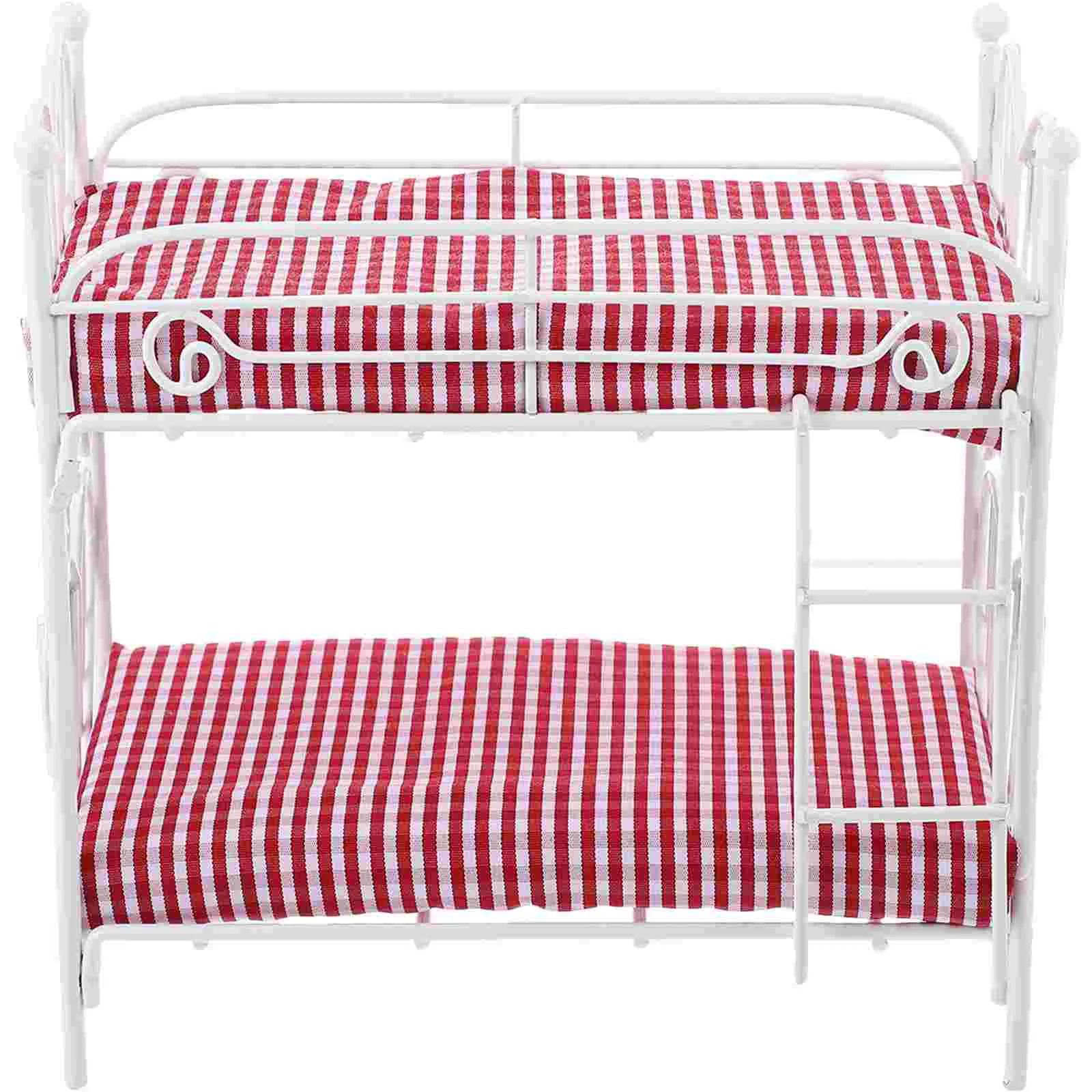 

Dollhouse Bunk Bed Miniature Furniture Ornament Toys Models Miniatures Wrought Iron Prop