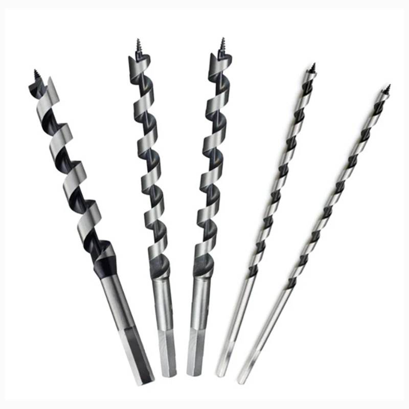 

Hex Shank 5Pcs Carpenter's Auger 230mm Auger Drill Bit Woodwork Hole Saw Spiral Wood Drilling for Furniture Cutter
