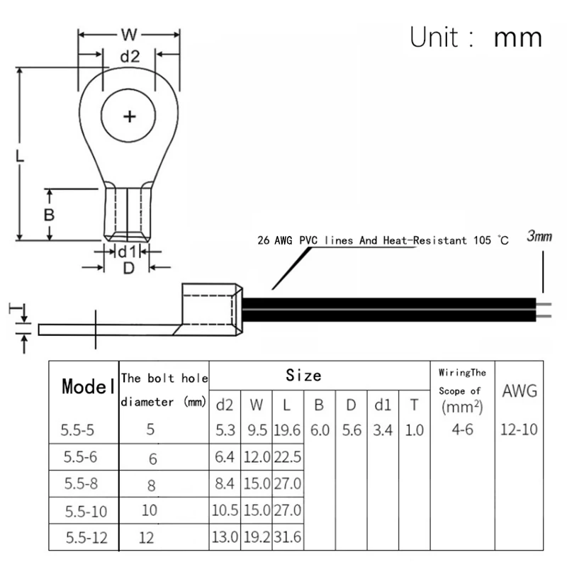 10 шт. термодатчик 10k B3950 NTC апертура зонда для фиксированной температуры