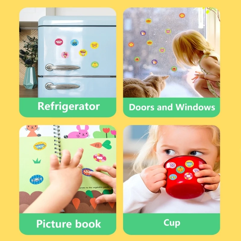 Креативный набор наклеек-штампов с героями мультфильмов 300 шт. наклейки для