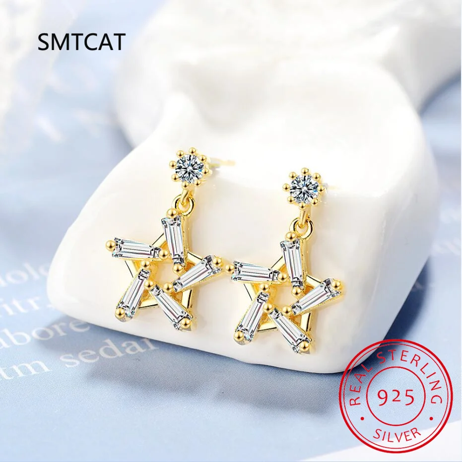 

Женские серьги-гвоздики из серебра 925 пробы, с фианитом