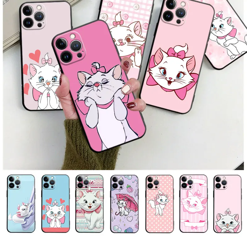 

Cute Cartoon Marie For Apple iPhone 14 13 12 11 Pro Max X XS Max 8 7 Silicone Cover Soft Shell Phone Case