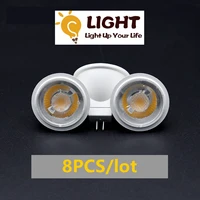 led bulb mr11 12v 3w cob spotlight 8pcslot 3000k warm light for room strong concentrating effect home decoration