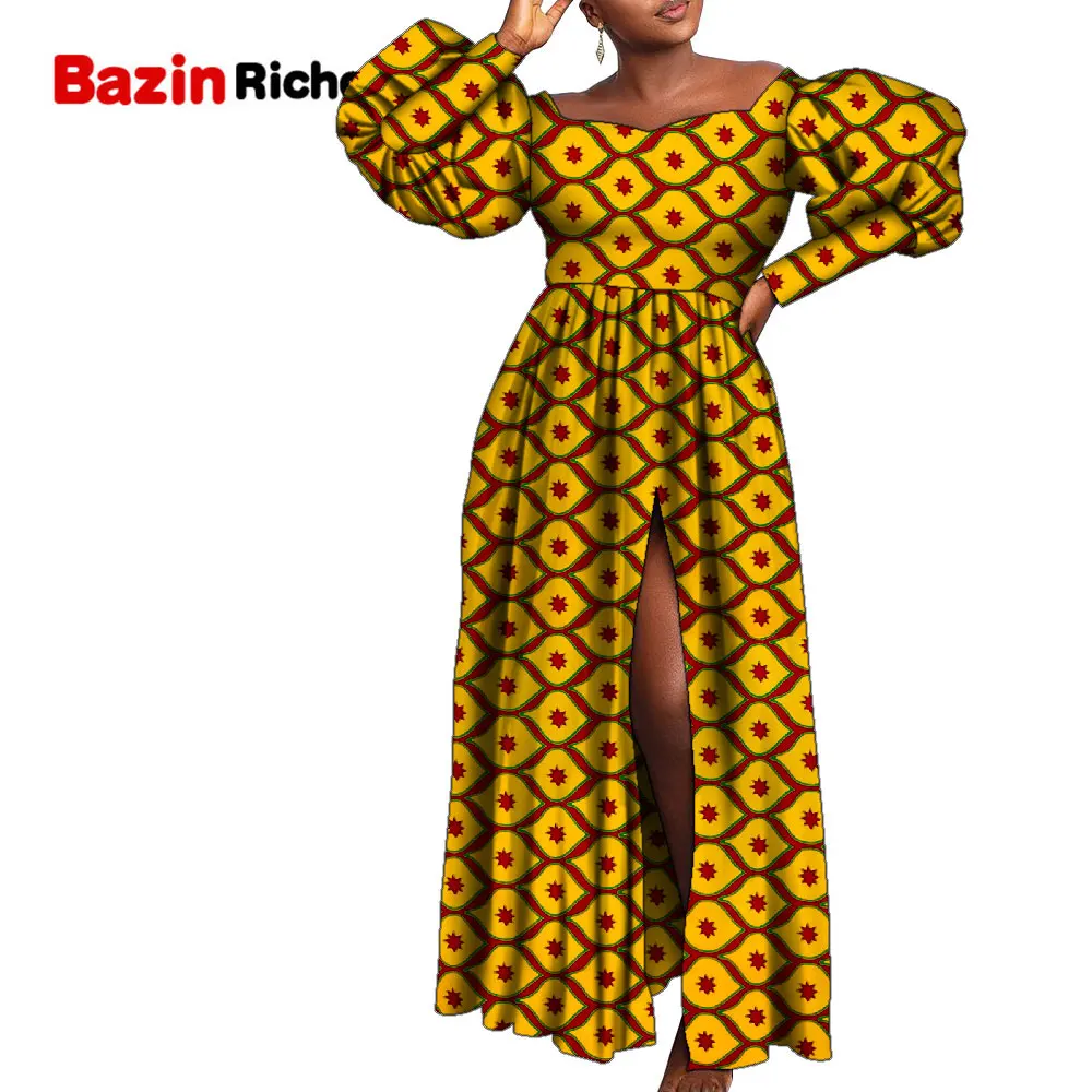 

High Waist Women Long Dresses One Pcs Long Sleeve Clothing Custom Size Dress Women WY1470