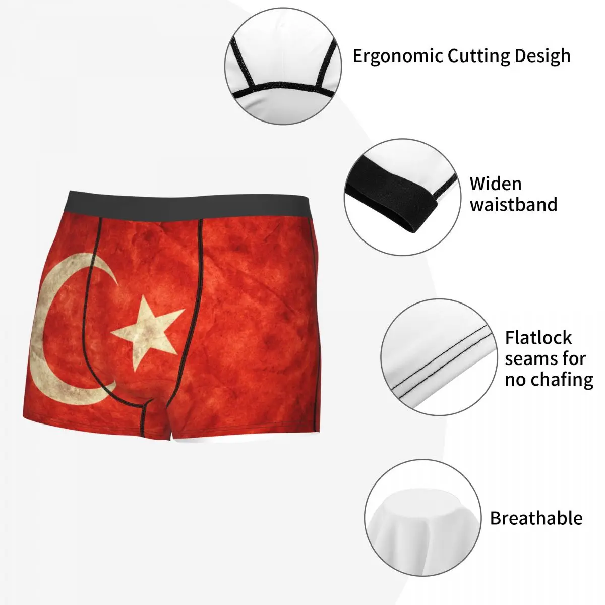 2022 полиэстер флаг Турции винтажные мужские брифы трусы нижнее белье для мужчин