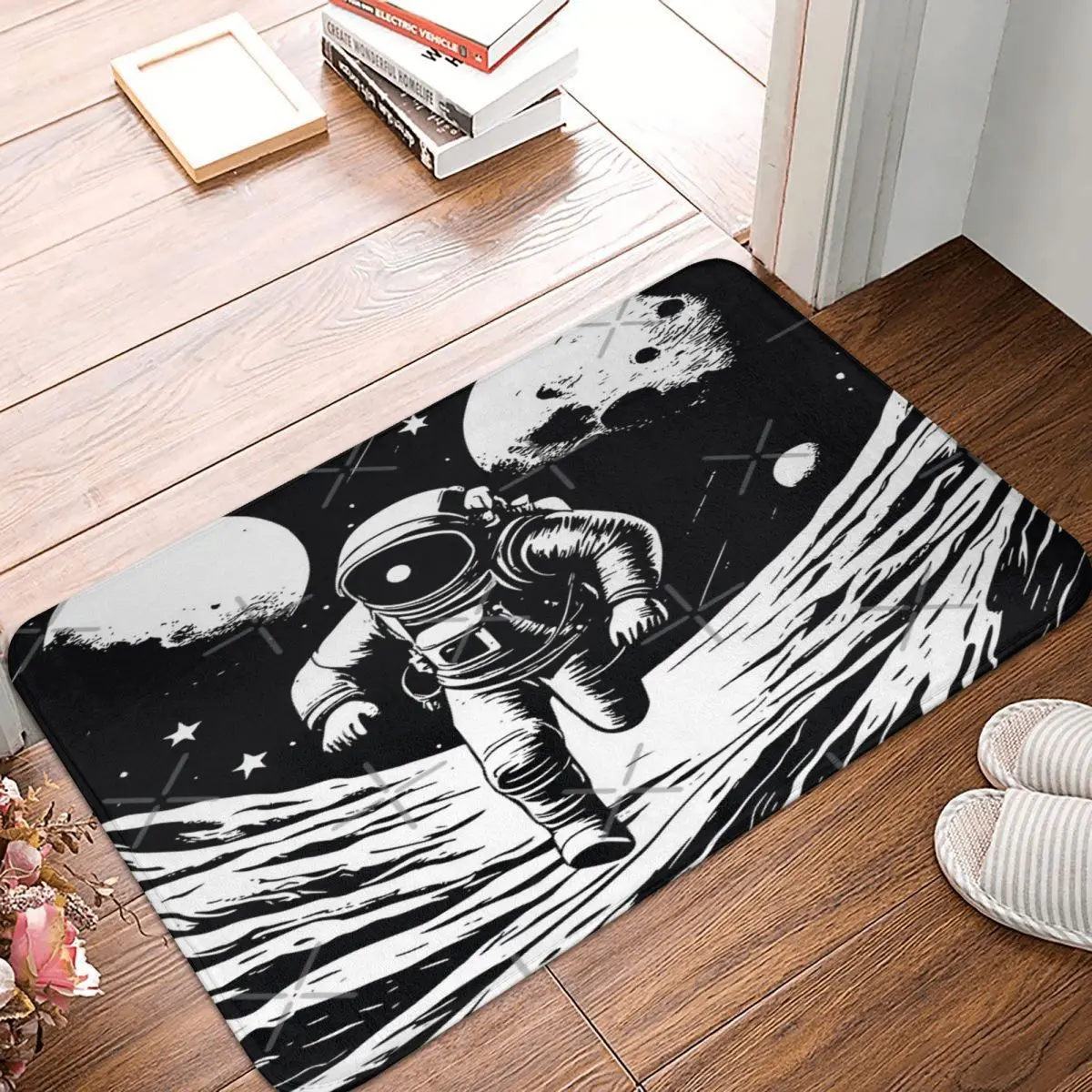 

Коврик Spaceman на планете 60x40 см, полиэстер, напольные коврики, Ретро Декор для гостиной, дома