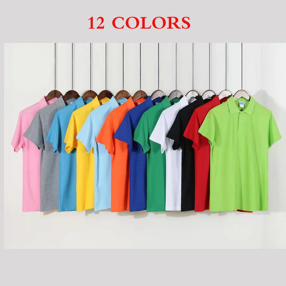 Мужская хлопковая рубашка-поло с коротким рукавом и отложным воротником |