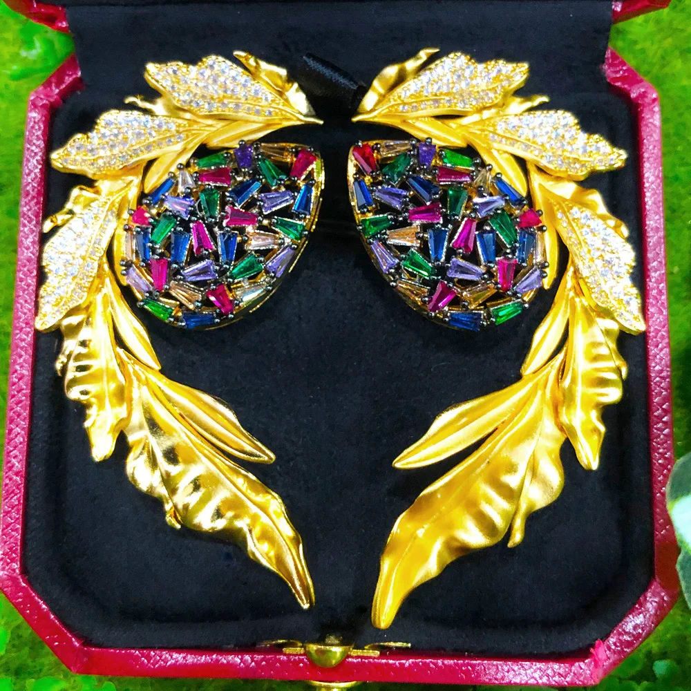 GODKI Роскошные обручальные серьги Naija для женщин свадебная вечеринка индийские