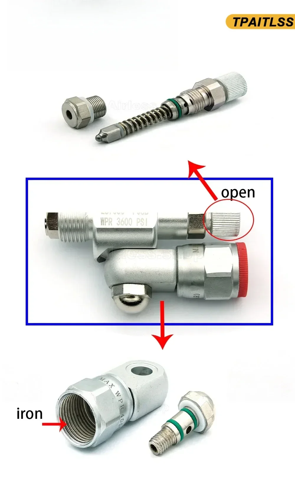 Cleanshot Inlet Swivel Assembly для Cleanshot 287030   Игла очищенного оттенка 244162   Поворотный разъем для безвоздушного распылителя краски (art.: 3920cb969ff69) - 3920cb969ff69