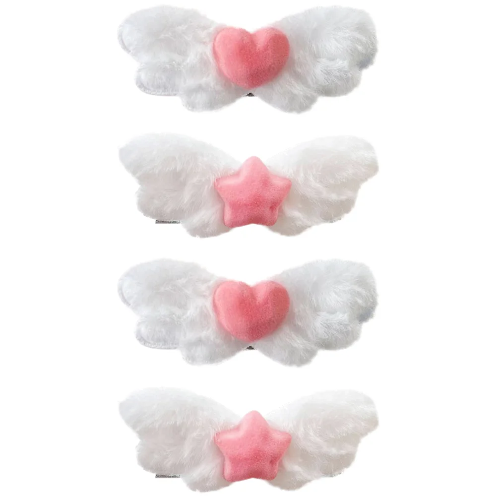 

4 Pcs Side Clips Hair Decorative Decorations Women Barrettes Accessories Wild Styling Sectioning Wing