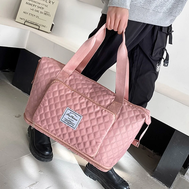 

Expandable Travel Duffel Bag Waterproof Gym Holdall Bag Packable Mommy Tote for Women Men Hosiptal Gym Swimming Travel