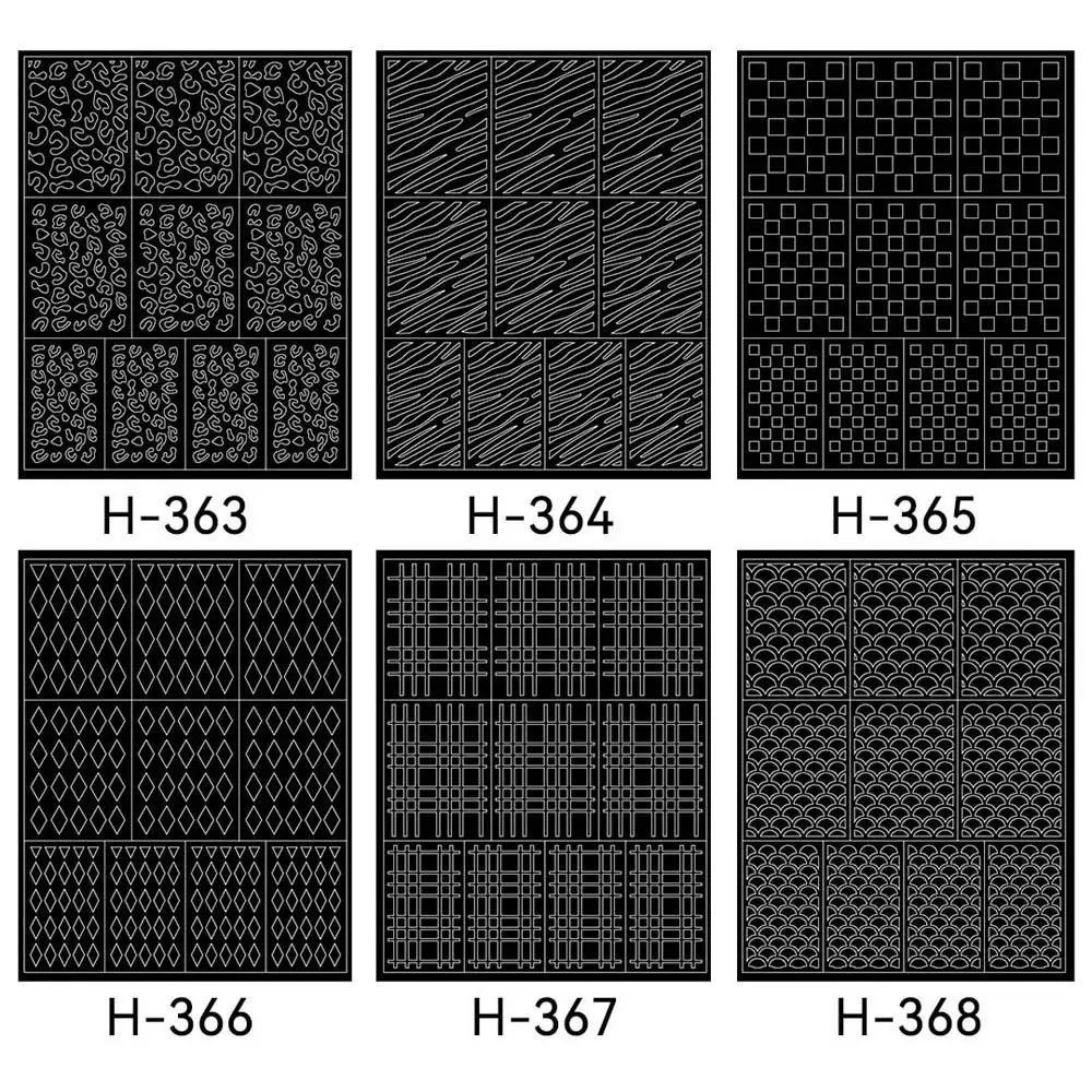Украшения для дизайна ногтей полые спрей-наклейки клетчатые аксессуары маникюра
