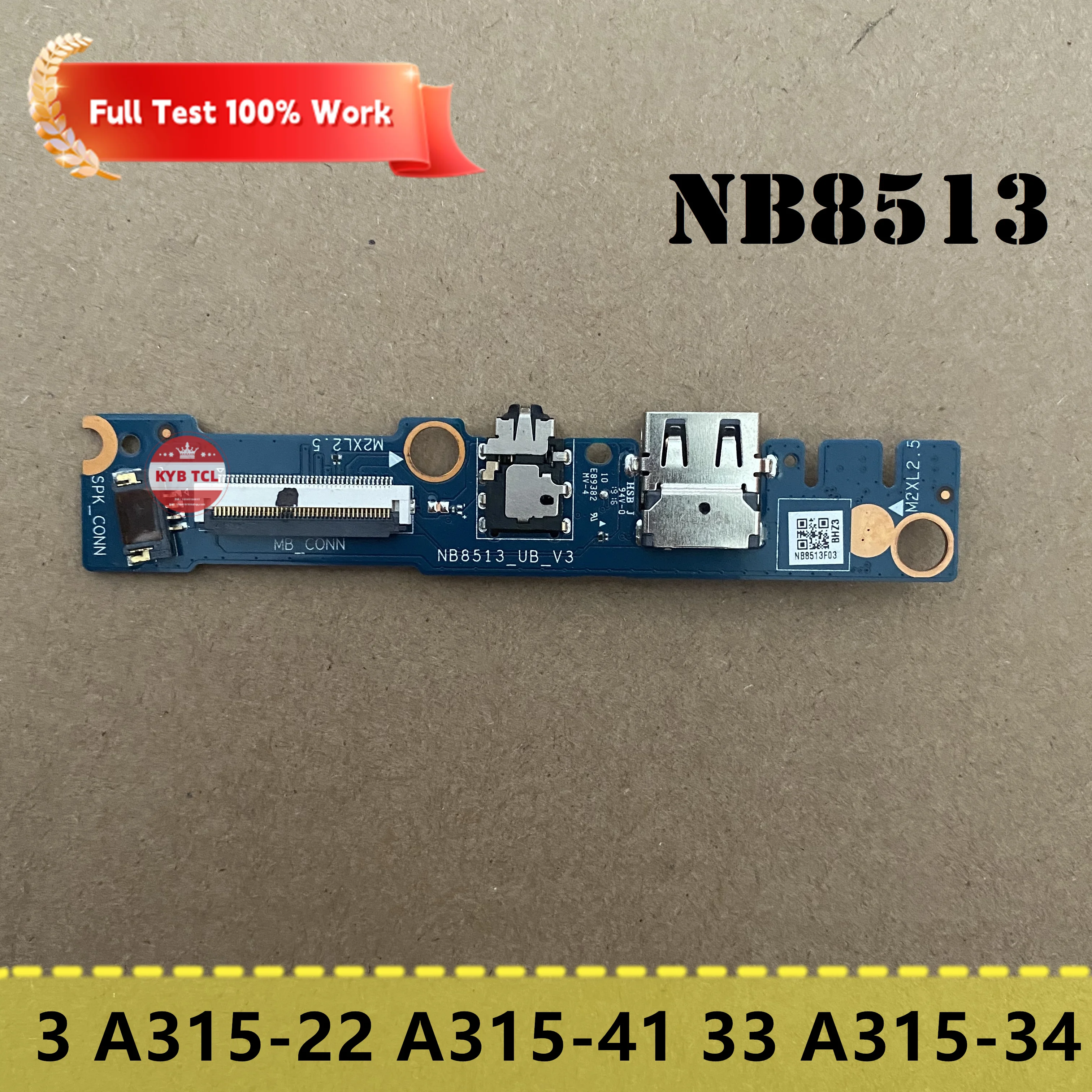 Плата аудиопорта USB или кабель NB8513F03 для ноутбука Acer Aspire 3 A315-22 A315-41 A315-33 A315-34 NB8609