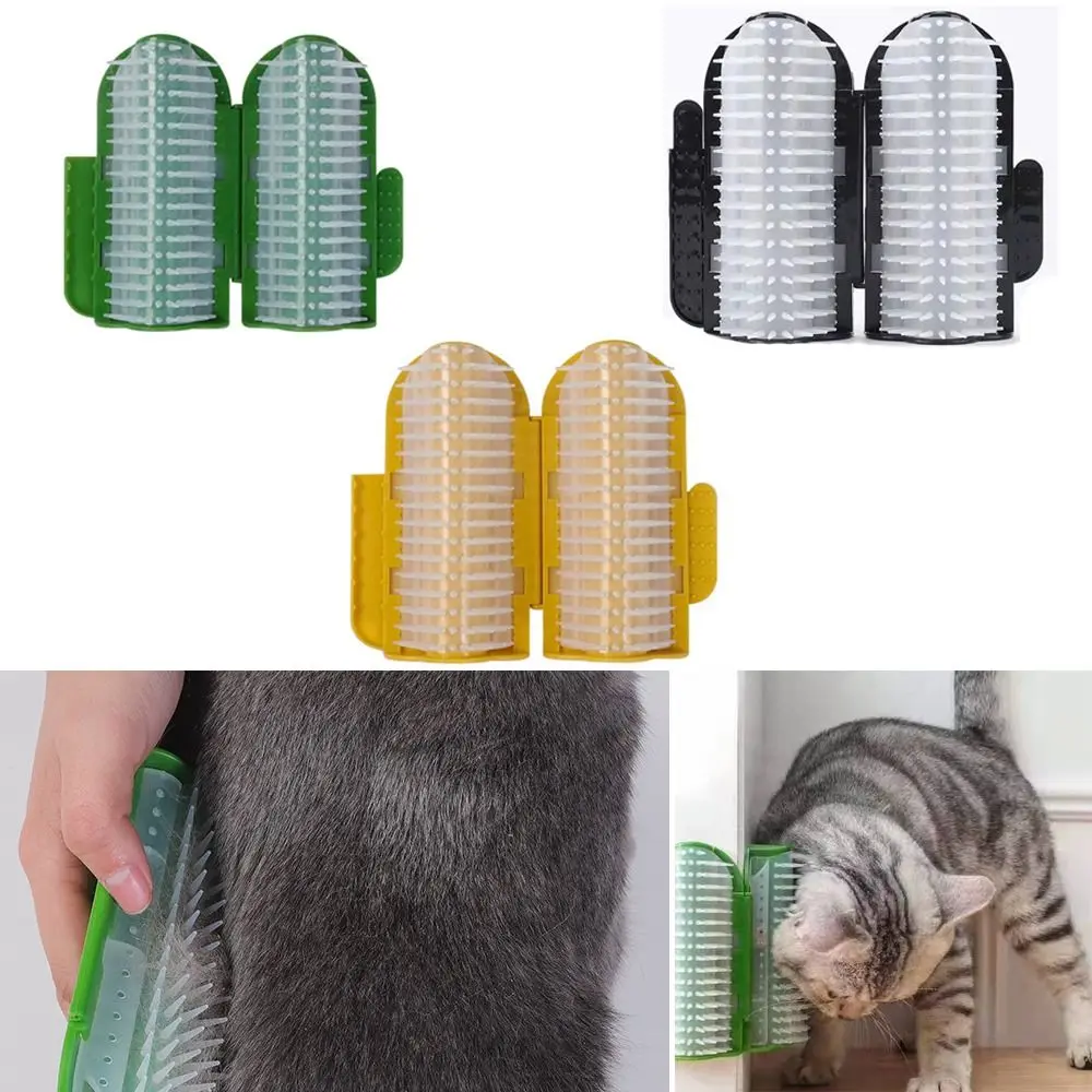 

Self-Adhesive Cat Self Groomer Practical Remove floating hair Wall Corner Scratcher Comb New With Catnip Grooming Massage Brush