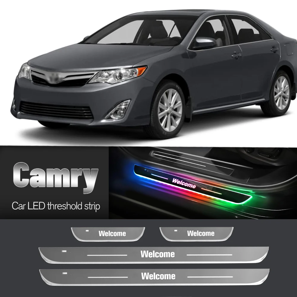 Автомобильный порог для Toyota Camry 1997-2023 2007 2014 индивидуальный логотип светодиодный