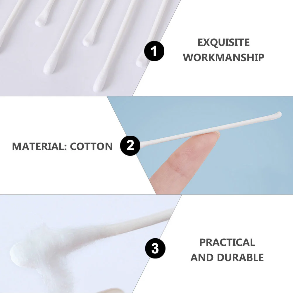 200pcs Cotton Stick Swab Baby Earpick Ear Wax Cleaning |
